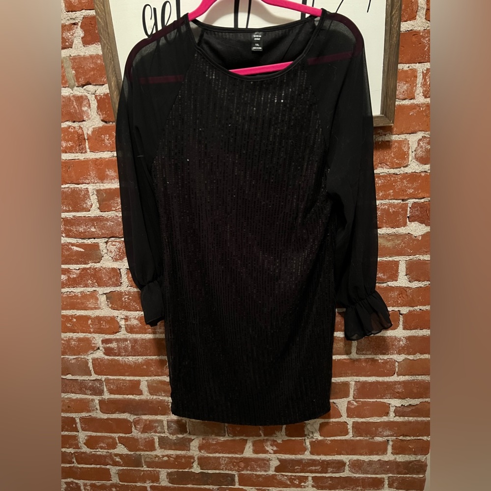 Shein Curve Black Sequin Dress